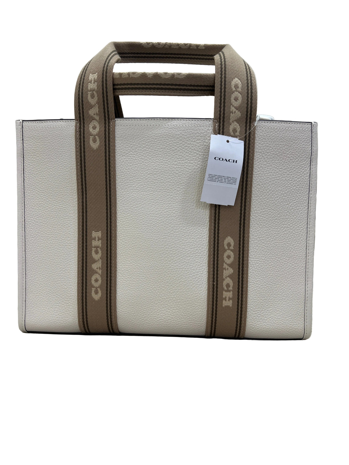 Coach Smith Tote Bag in refined pebble leather with a detachable strap