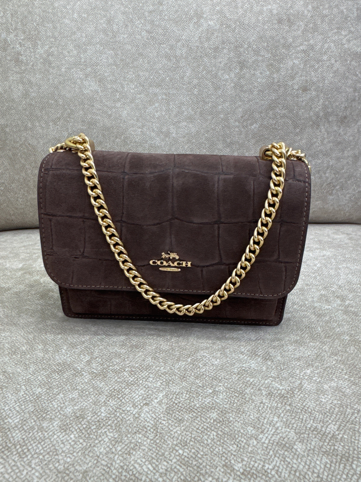 brown Coach Mini Klare Crossbody bag
