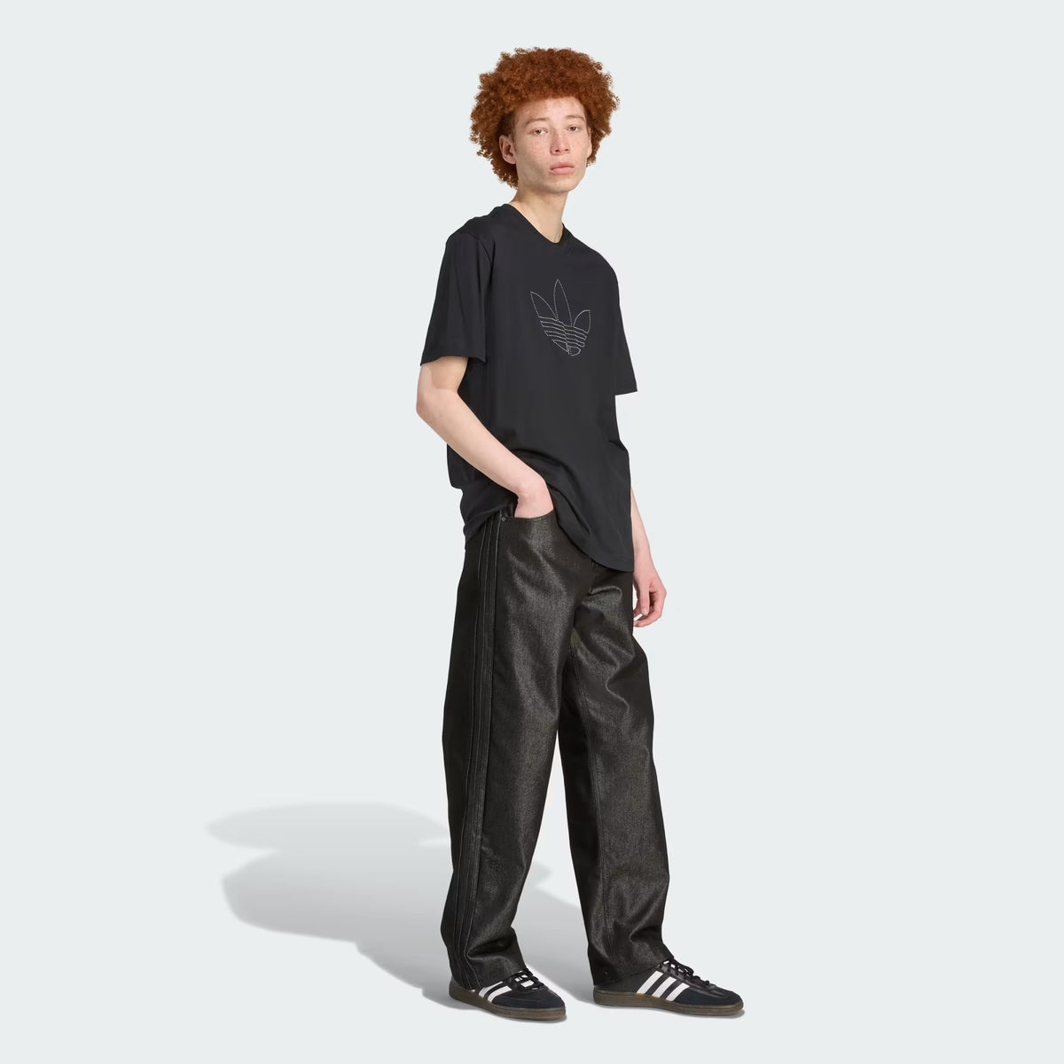 Adidas Originals Studded Tee in black cotton