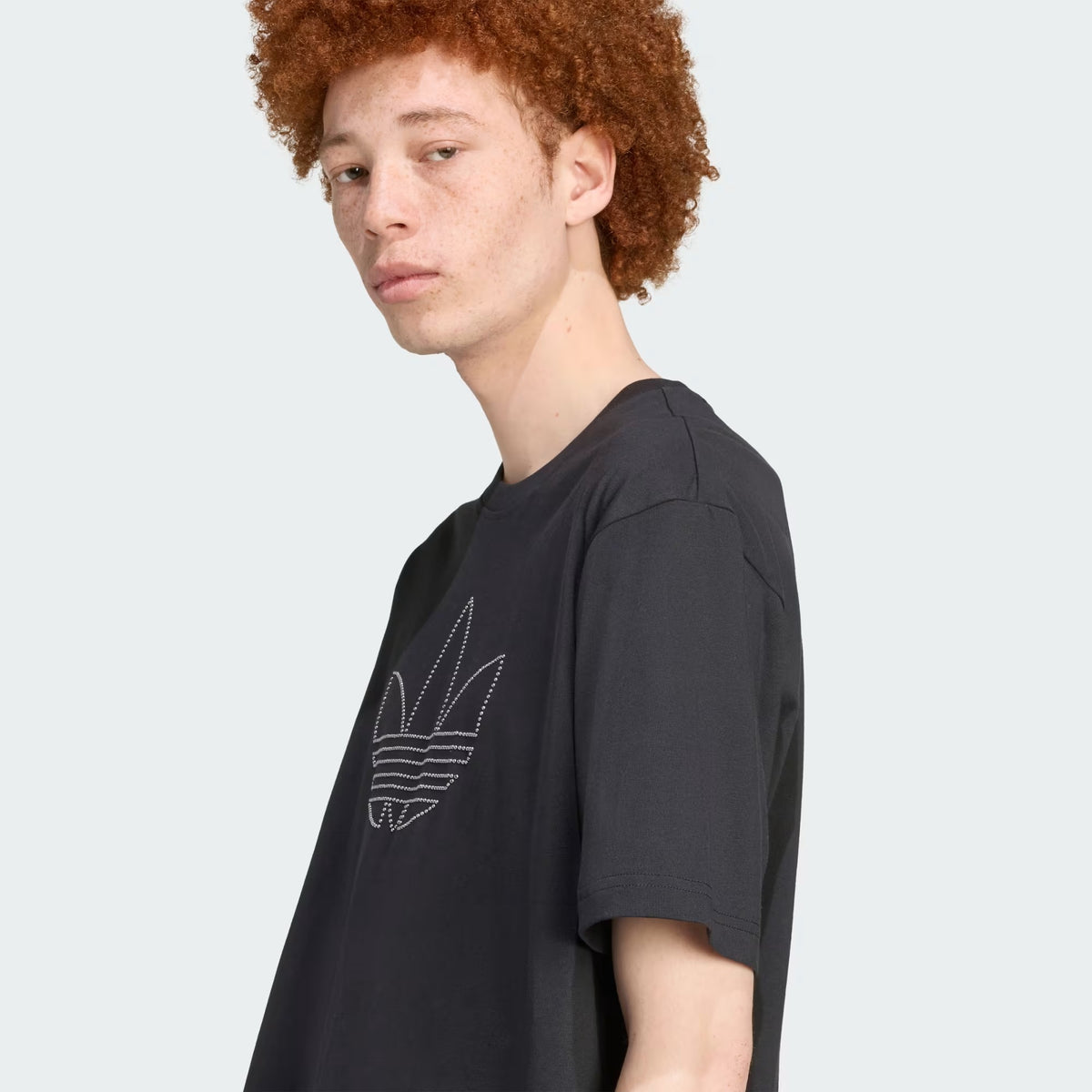 Adidas Originals Studded Tee in black cotton