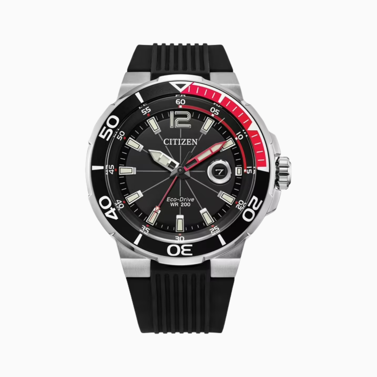Citizen Men's Eco-Drive Sport Luxury Black Strap Watch - AW1429-00E