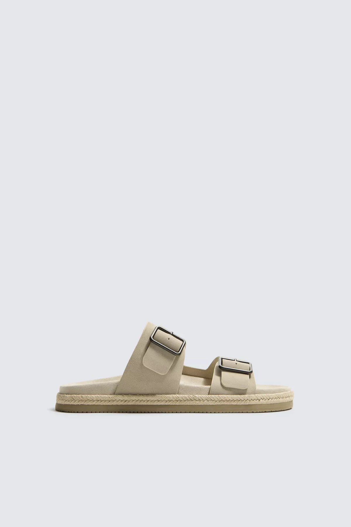 Zara DOUBLE STRAP LEATHER SANDALS