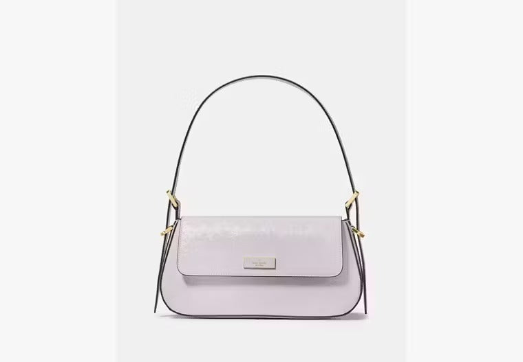 Kate Spade Bridget Crinkle Patent Small Flap Shoulder bag in the color Lilac Moon