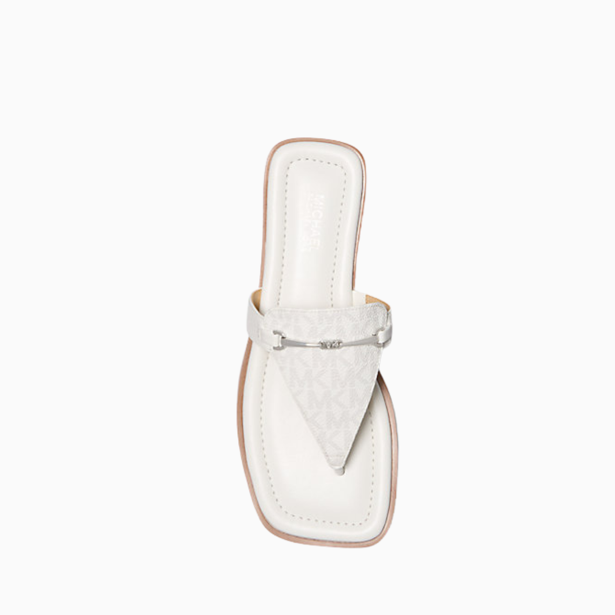Michael Kors Lena Signature Logo and Leather T-Strap Sandal