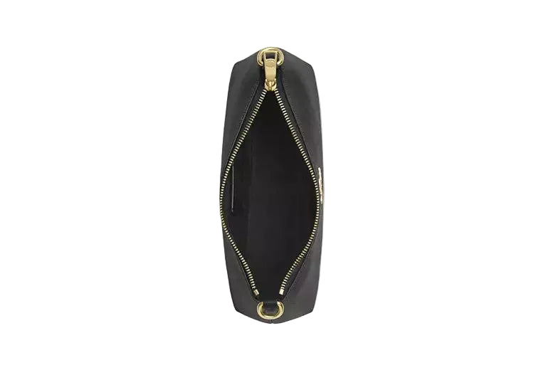 black leather Coach Charlotte shoulder bag