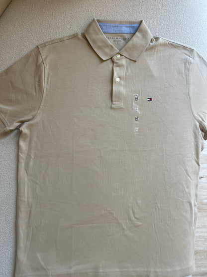 Beige Tommy Hilfiger 1985 Regular Fit Polo T-Shirt