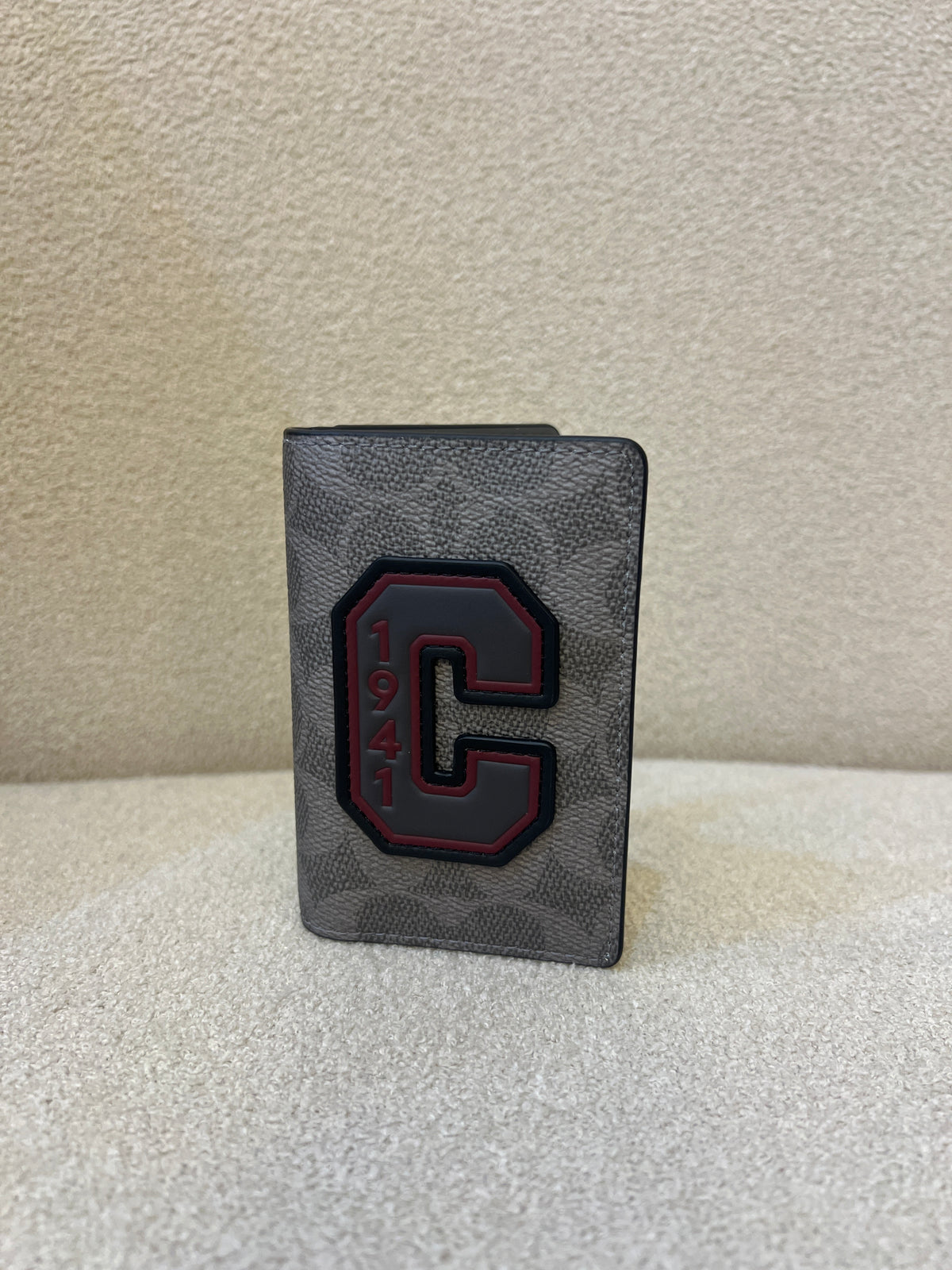 Coach ID Card Wallet in Signature Canvas with Patches, specifically style number CCF99