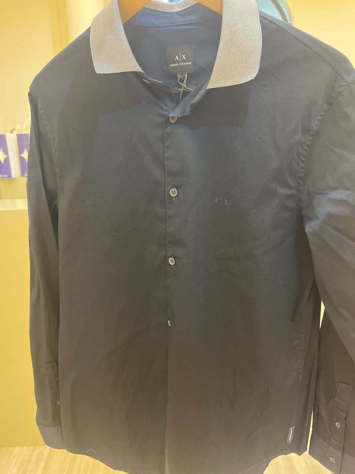 Armani Exchange men's collared button-up shirt