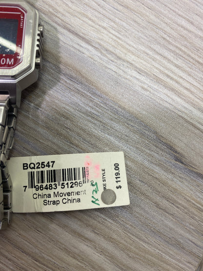 Fossil Men’s slater digital watch red/silver