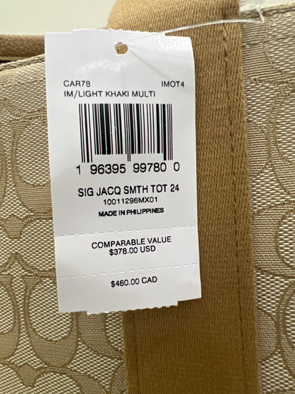 Coach Smith Tote Bag in signature jacquard with a detachable strap