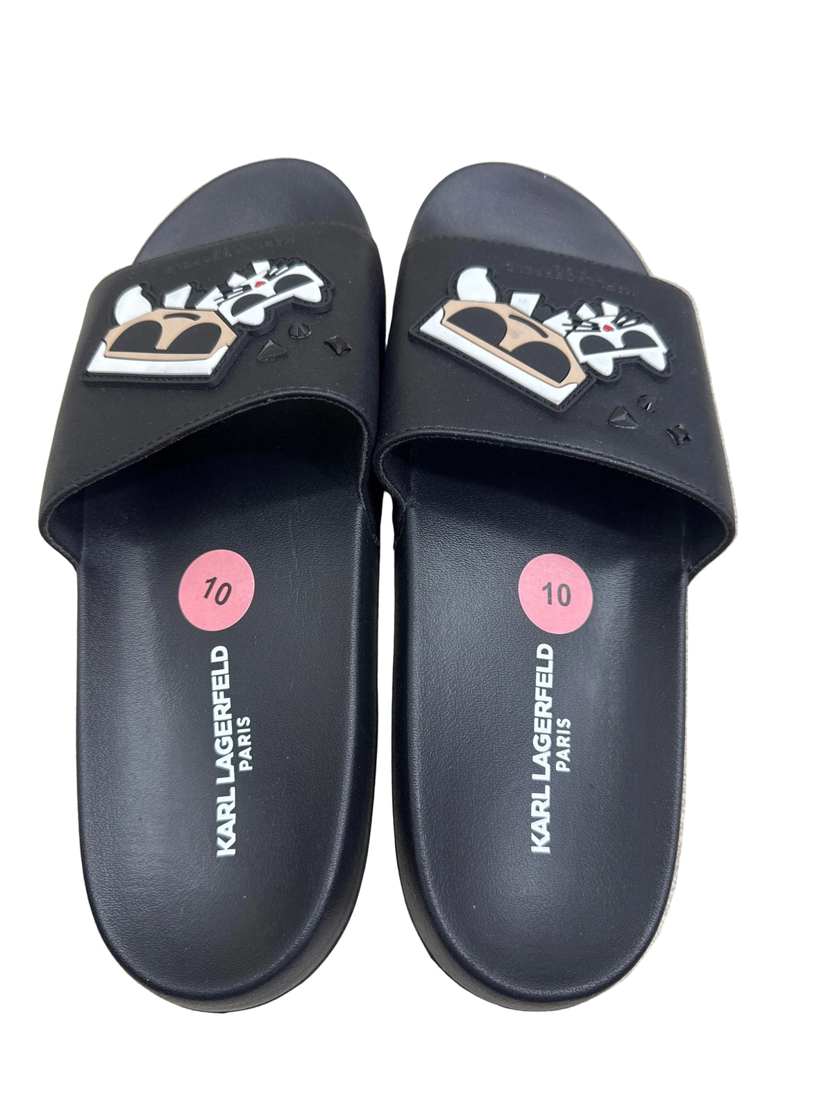 black Karl Lagerfeld Paris Icon slides