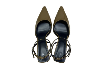 Zara HEELED SHOES WITH ANKLE STRAP