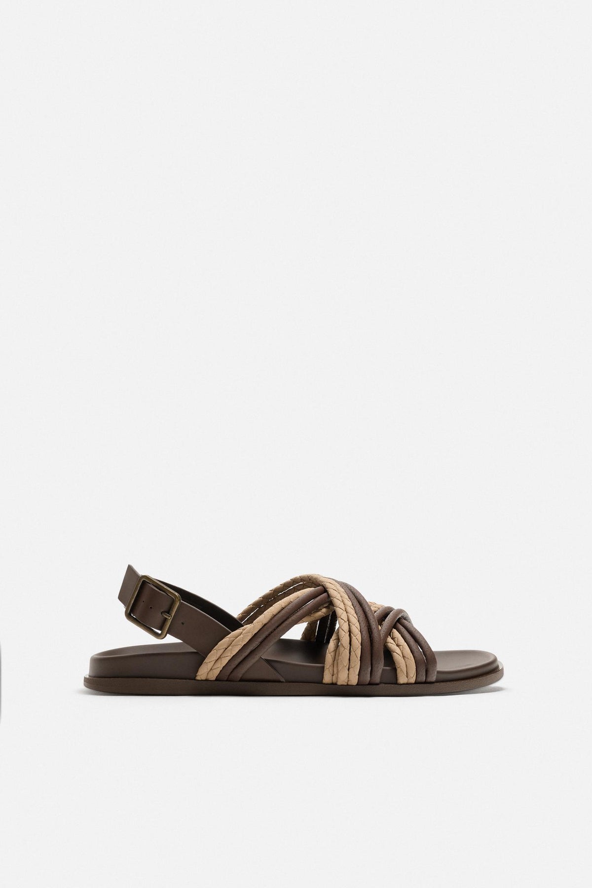 CONTRAST STRAPPY SANDALS