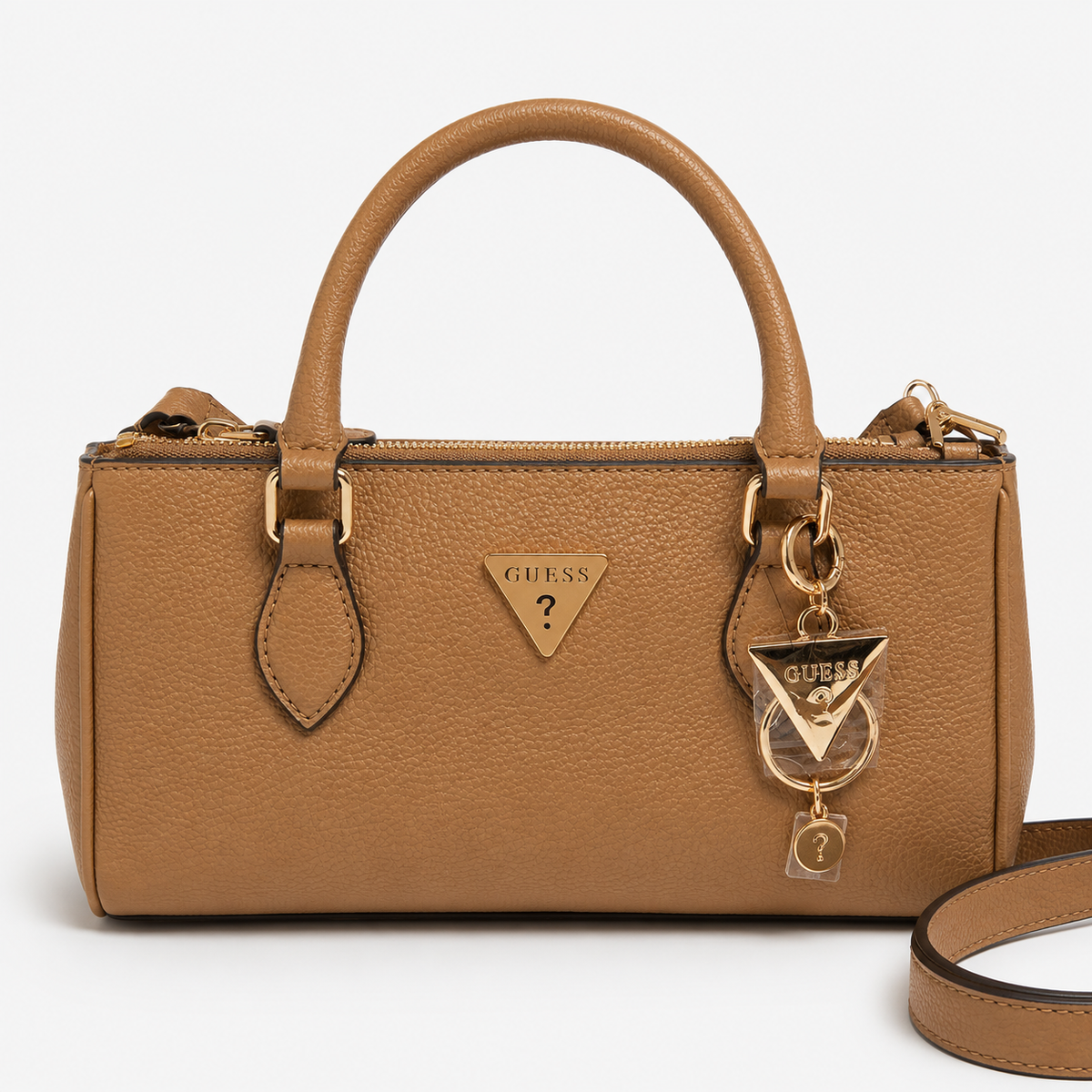 Guess Saddle Tan Doretta Satchel Bag