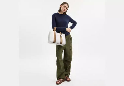 Coach Smith Tote Bag in refined pebble leather with a detachable strap