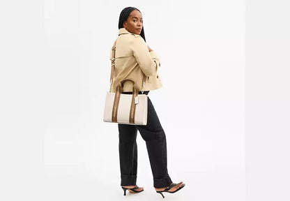 Coach Smith Tote Bag in refined pebble leather with a detachable strap