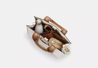 Coach Smith Tote Bag in refined pebble leather with a detachable strap