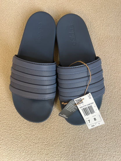 Adidas Adilette Comfort slides in navy blue