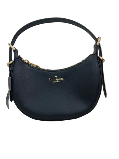 Kate Spade Nova Crescent Shoulder Bag in black smooth leather