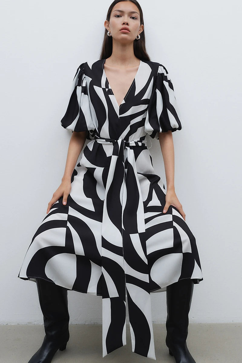H&M Tie-Belt Dress