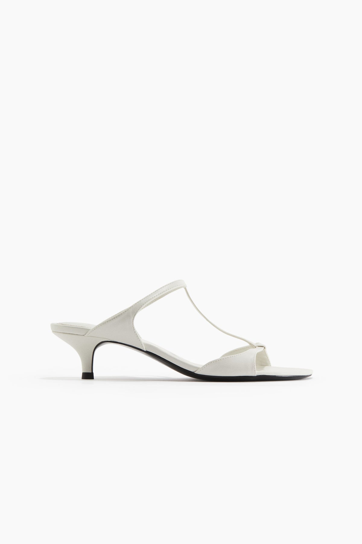 H&M heeled strappy sandals in white