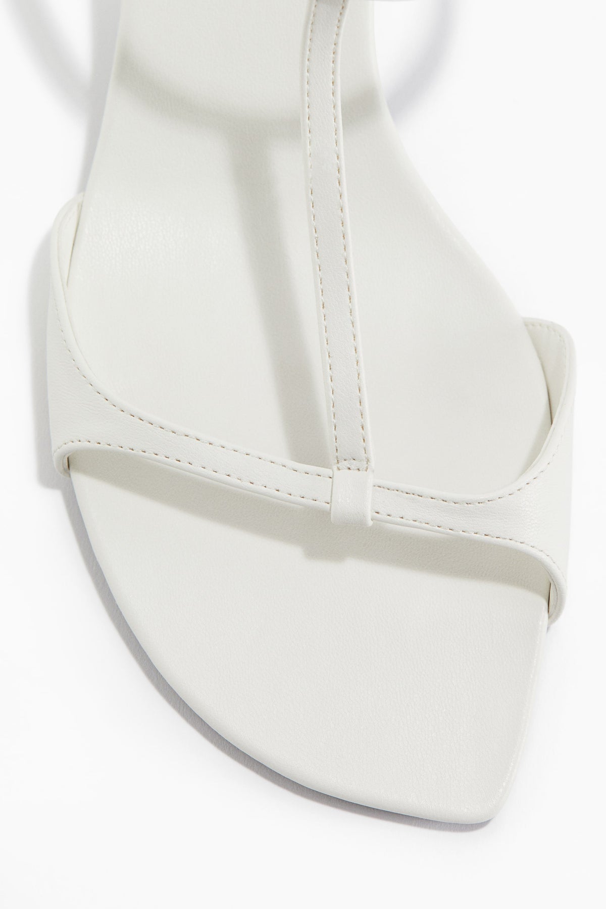 H&M heeled strappy sandals in white