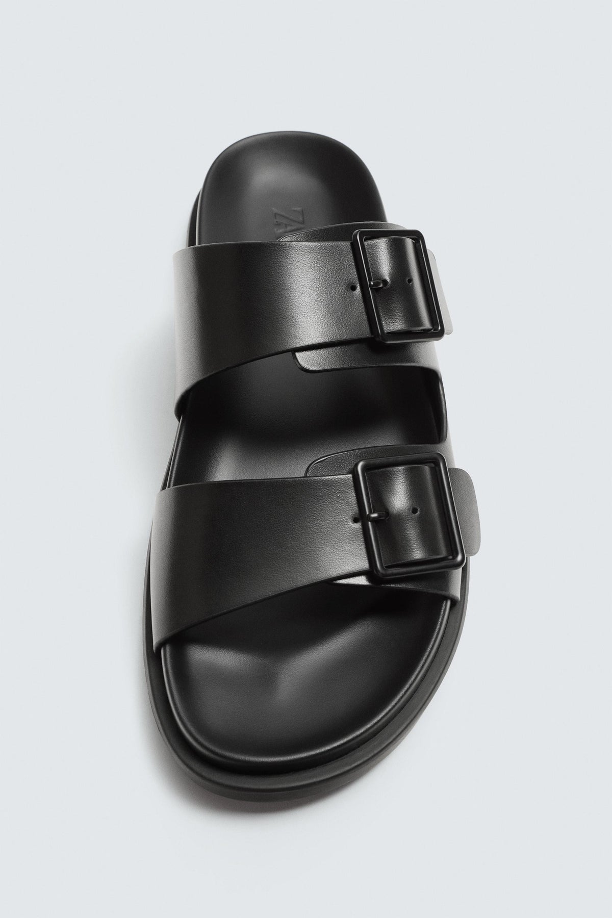 Zara brand double-strap sandals in black