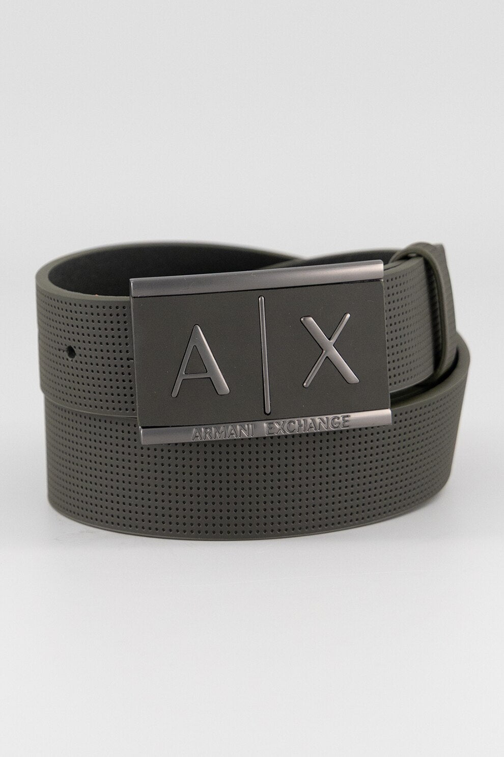 Armani Exchange logo-buckle belt