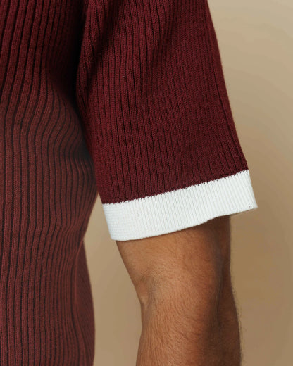 LCY Contrast Johnny Collar Polo