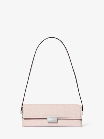 MICHAEL Michael Kors Lunar New Year Ludlow Small Denim-Printed Leather Convertible Pochette