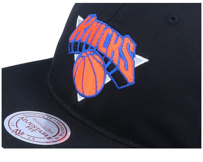 Men's New York Knicks Mitchell & Ness Core Basic Black Snapback hat