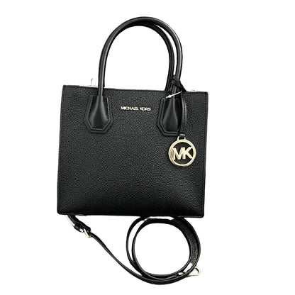 Michael Kors Mercer medium pebbled leather crossbody bag in black