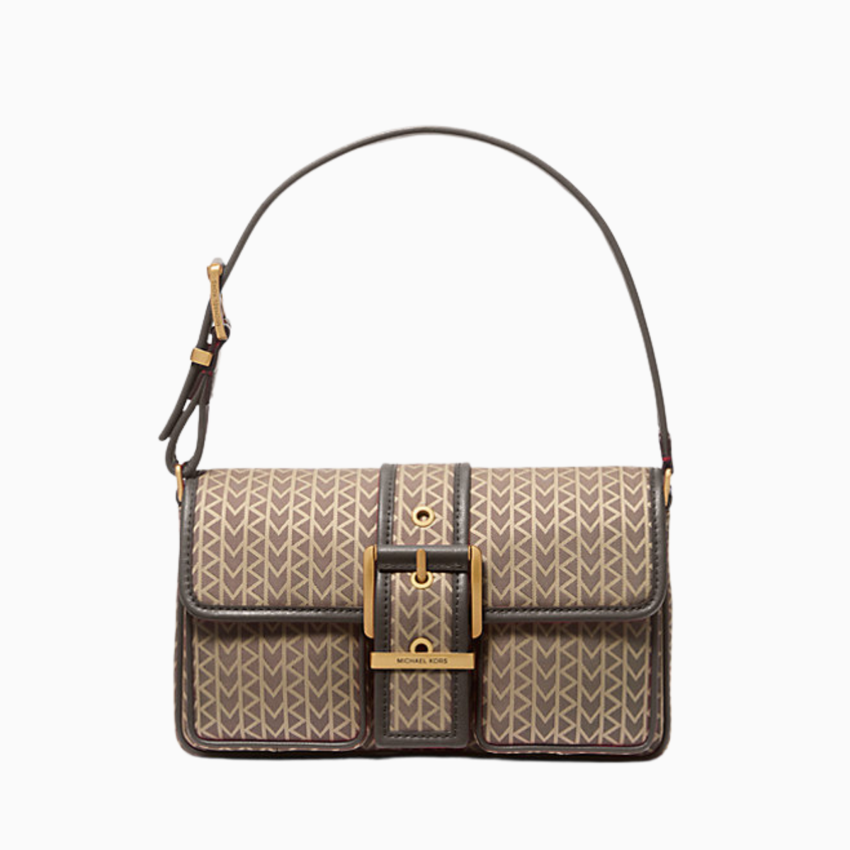 Michael Kors Colby Medium MK2000 Logo Jacquard Shoulder Bag