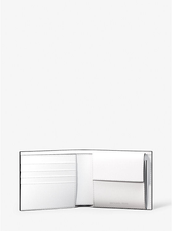 Michael Kors Cooper Pebbled Leather Billfold Wallet With Coin Pouch