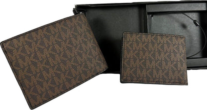 Michael Kors Men's Gifting MK PVC Signature Wallet, khaki, Casual