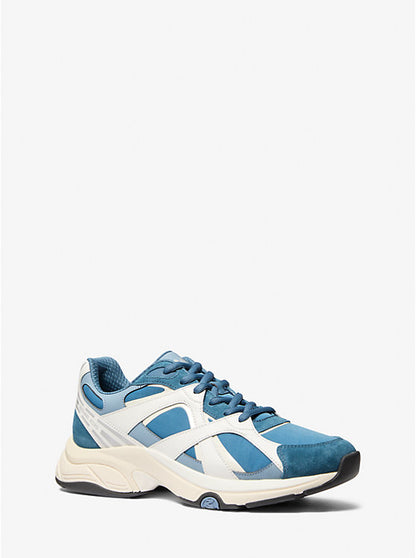 Michael Kors Mens Leo Mixed-Media Trainer