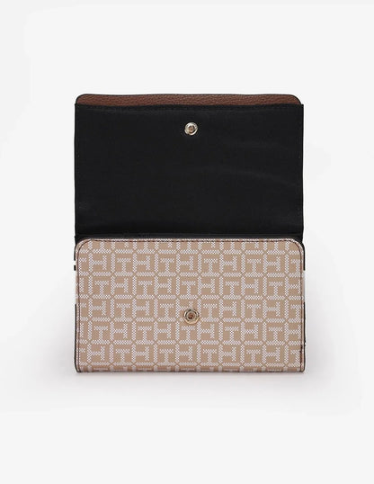 Tommy Hilfiger monogram logo trifold wallet