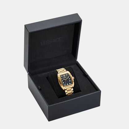 Versace Dominus Lady Quartz Watch, PVD Gold, Black, 44,8mm x 36mm, VE8K00524